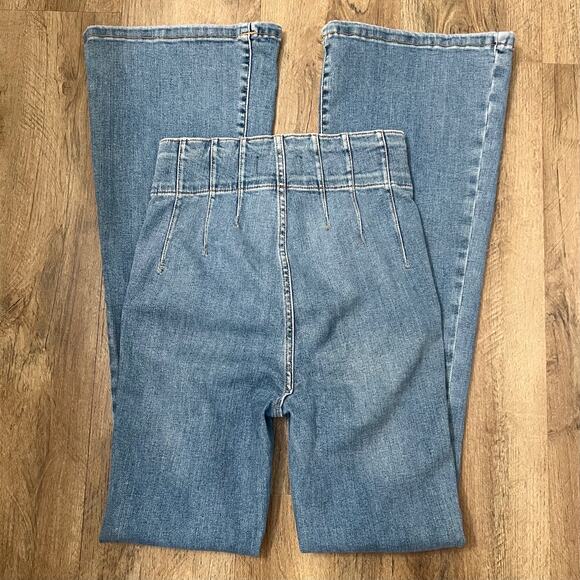 Free People X We The Free‎ Women's Light Blue Jayde Flared Jeans Size 27 - Picture 9 of 12